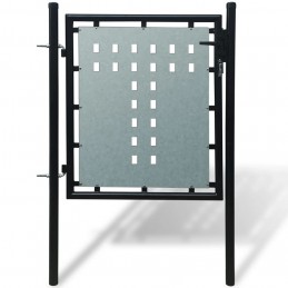 Acquista Cancello per Recinzione Singolo Nero 100 x 125 cm con riferimento GHV-141684 della ditta GARDENHOME