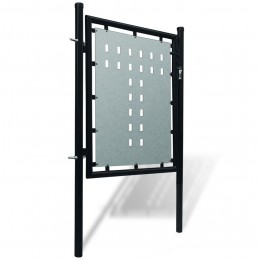 Acquista Cancello per Recinzione Singolo Nero 100 x 125 cm con riferimento GHV-141684 della ditta GARDENHOME