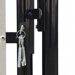 Acquista Cancello per Recinzione Singolo Nero 100 x 125 cm con riferimento GHV-141684 della ditta GARDENHOME