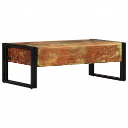 Acquista Tavolino da Caffè 3 Cassetti in Massello Recuperato 100x50x35cm con riferimento GHV-244941 della ditta GARDENHOME