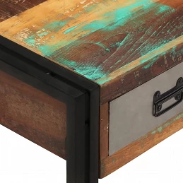 Acquista Tavolino da Caffè 3 Cassetti in Massello Recuperato 100x50x35cm con riferimento GHV-244941 della ditta GARDENHOME