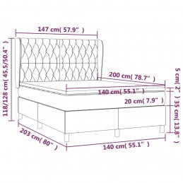 Acquista Giroletto a Molle con Materasso Crema 140x200 cm in Tessuto con riferimento GHV-3128210 della ditta GARDENHOME