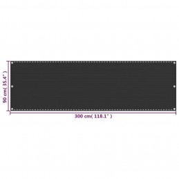 Acquista Paravento da Balcone Antracite 90x300 cm in HDPE con riferimento GHV-310840 della ditta GARDENHOME
