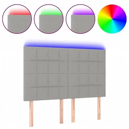 Acquista Testiera a LED Grigio Chiaro 144x5x118/128 cm in Tessuto con riferimento GHV-3122422 della ditta GARDENHOME