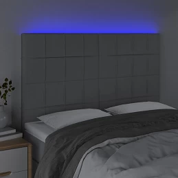 Acquista Testiera a LED Grigio Chiaro 144x5x118/128 cm in Tessuto con riferimento GHV-3122422 della ditta GARDENHOME