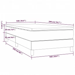 Acquista Giroletto a Molle con Materasso Cappuccino 100x200cm Similpelle con riferimento GHV-3144248 della ditta GARDENHOME