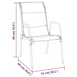 Acquista Sedie da Giardino 4 pz in Acciaio e Textilene Nere con riferimento GHV-316821 della ditta GARDENHOME
