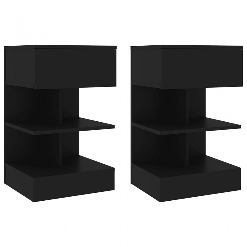 Acquista Comodini 2 pz Neri 40x35x65 cm con riferimento GHV-808651 della ditta GARDENHOME