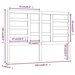 Acquista Testiera Letto Grigia 166x4x104cm in Legno Massello di Pino con riferimento GHV-818152 della ditta GARDENHOME