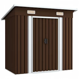 Acquista Capanno Attrezzi da Giardino Marrone 194x121x181 cm in Acciaio con riferimento GHV-47027 della ditta GARDENHOME