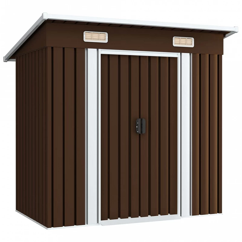 Acquista Capanno Attrezzi da Giardino Marrone 194x121x181 cm in Acciaio con riferimento GHV-47027 della ditta GARDENHOME