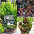 Riciclo vaso rotto in giardino